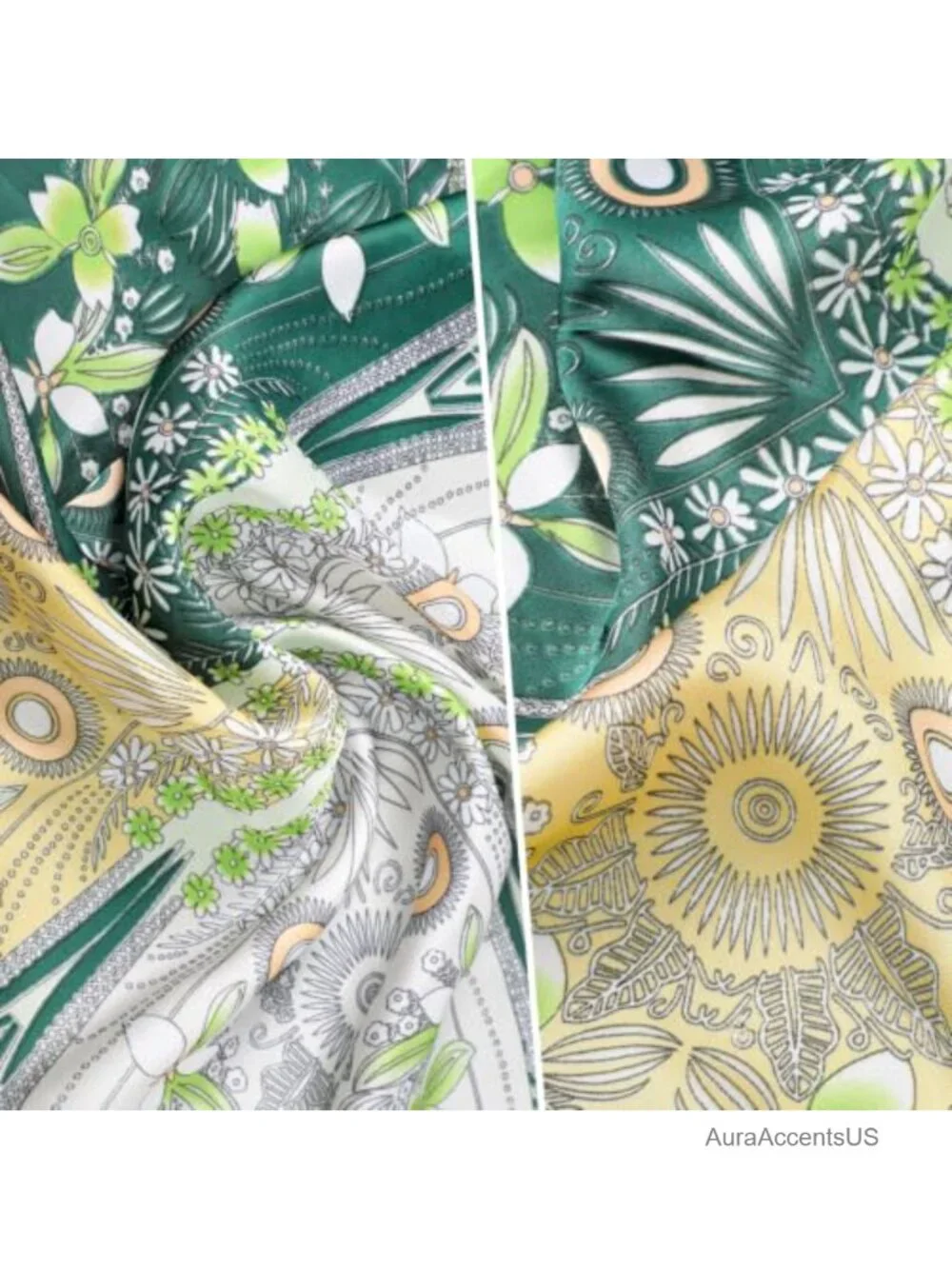Silk Feeling Satin Square Scarf for Women, Soft Lightweight, Neck Scarf, Hair